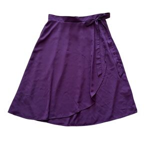 Le Lis Maroon Purple A-Line Faux Wrap Skirt Women’s Size XL